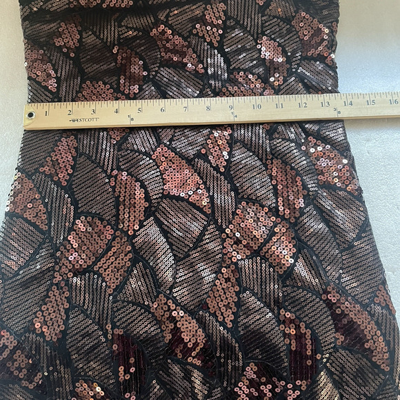 Chelsea Violet Sequin Dress Women Small Brown Sleeveless Racerback Festive Party - Picture 8 of 11